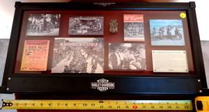 lot 1 image: CUSTOM HARLEY DAVIDSON SHADOWBOX DISPLAY - APPROX 12 X 24