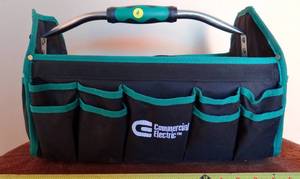 lot 4 image: COMMERCIAL ELECTRIC MULTI POCKETED TOOL CARRIER - HANDLE & SHOULDER STRAP