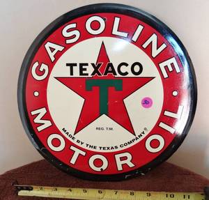 lot 30 image: COOL TEXACO METAL SIGN - BRIGHT & COLORFUL