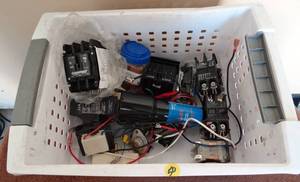 lot 50 image: STORAGE BIN FULL OD ASSORTED AIR CONDITION PARTS AS SHOWN