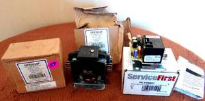 lot 59 image: Supco DP30242 - CONTACTOR 30A 24V 2 POLE & SERVICE FIRST  RLY02807 Relay Switch - UNUSED IN BOXES