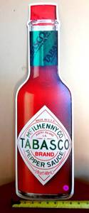 lot 72 image: COOL TABASCO HOT SAUCE TIN SIGN
