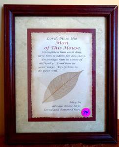 lot 74 image: RELIGIOUS THEMED PRINT IN NICE WOODEN FRAME UNDER GLASS
