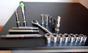 lot 127 image: ASSORTMENT OF SOCKET AND WRENCHES