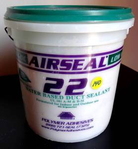 lot 140 image: Polymer Adhesives AS22-1 Airseal 22 Water Based Duct Sealant 1 Gallon