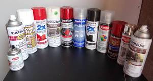 lot 141 image: LARGE ASSORTMENT OF SPRAY PAINT