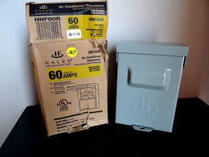 lot 167 image: HALEX 60 Amp Non-Fusible Metallic AC Disconnect - NIB