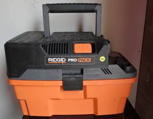 lot 169 image: RIDGID PRO PACK WETDRY VACUUM AS SHOWN - NO POWER CORD OR ATTACHMENTS