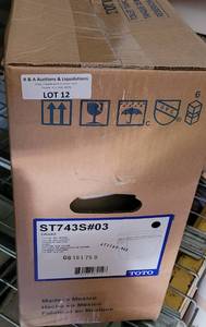lot 12 image: TOTO DRAKE TOILET TANK ST7435#03 IN UNOPENED BOX AS SHOWN. BONE COLOR.