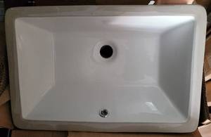 lot 13 image: LOT OF 3 UNDERMOUNT CERAMIC SINKS WL1811T IN BOX AS SHOWN. (YOUR BID X 3)