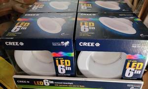 lot 17 image: LOT OF 4 CREE LPL004504 6 INCH LED RECESSED DOWNLIGHTS IN UNOPENED BOXES AS SHOWN. (YOUR BID X 4)