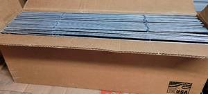 lot 25 image: BOX LOT OF GALVANIZED 10 x 30 STEP FRAMES FOR OUTDOOR SIGNS AS SHOWN. APPROX. 27 FRAMES.