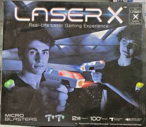 lot 34 image: LASER X 2 PLAYER LASER GAMING EXPERIENCE SET #1214162 IN BOX AS SHOWN.