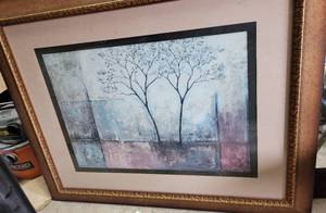 lot 43 image: LARGE SIZE FRAMED WALL ART AS SHOWN.