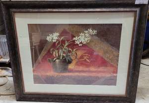 lot 50 image: LARGE FRAMED WALL ART AS SHOWN.