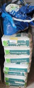 lot 59 image: LOT OF 8 VERSABOND FLEX THIN SET MORTAR BAGS AS SHOWN. (YOUR BID X 8)