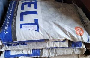 lot 73 image: LOT OF 3 ICE MELT BAGS AS SHOWN. 25 POUNDS EACH. (YOUR BID X 3)