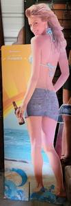lot 107 image: BUDWEISER DOUBLE SIDED ADVERTISING FULL SIZE STAND UP AS SHOWN.