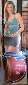 lot 108 image: BUDWEISER DOUBLE SIDED ADVERTISING FULL SIZE STAND UP AS SHOWN.