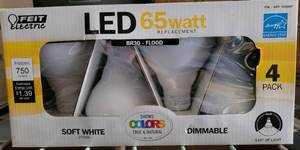 lot 116 image: PACK OF 4 LED 65 WATT FLOOD LIGHTS BR-30 AS SHOWN.