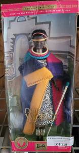 lot 119 image: BARBIE COLLECTIBLES DOLLS OF THE WORLD PRINCESS OF SOUTH AFRICA DOLL IN BOX AS SHOWN.