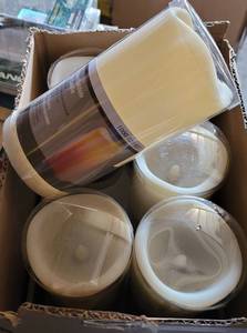 lot 120 image: LOT OF 6 NEW 3 X 6 INDOOROUTDOOR RESIN LED CANDLES AS SHOWN. (YOUR BID X 6)