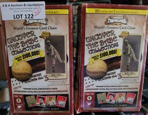 lot 122 image: LOT OF 2 BOXES OF HIDDEN TREASURES BASEBALL CARDS AS SHOWN. 20 PACKS PER BOX. (YOUR BID X 2)