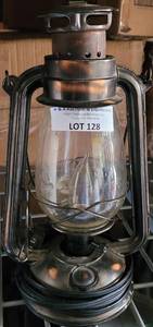 lot 128 image: ELECTRIC VINTAGE-STYLE LANTERN AS SHOWN.