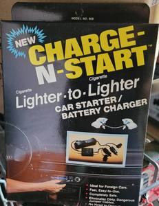 lot 136 image: LOT OF 12 CHARGE-N-START LIGHTER TO LIGHTER CAR STARTERBATTERY CHARGER MODEL 808 IN BOXES AS SHOWN. (YOUR BID X 12)
