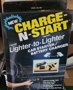 lot 138 image: LOT OF 12 CHARGE-N-START LIGHTER TO LIGHTER CAR STARTERBATTERY CHARGER MODEL 808 IN BOXES AS SHOWN. (YOUR BID X 12)