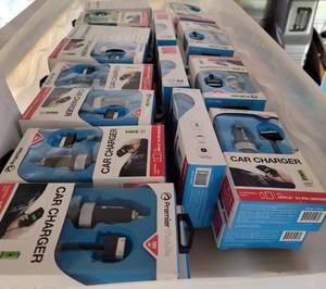 lot 167 image: PREMIER MOBILE CAR CHARGERS FOR APPLE 30 PIN DEVICES IN PACKAGES AS SHOWN. (YOUR BID X 20)