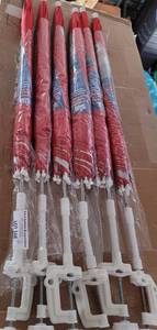 lot 168 image: LOT OF 6 CLAMP-ON BEACH UMBRELLAS IN PACKAGES AS SHOWN. (YOUR BID X 6)