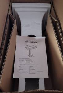 lot 169 image: HOME DEPOT FOREMOST PEDESTAL LAVATORY LEG SERIES 1930 IN BOX AS SHOWN.