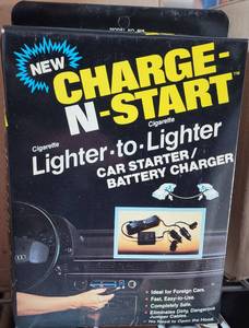 lot 170 image: LOT OF 12 CHARGE-N START LIGHTER TO LIGHTER CAR STARTERBATTERY CHARGER MODEL 808 IN BOXES AS SHOWN. (YOUR BID X 12)