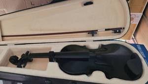 lot 205 image: VINTAGE VIOLIN WITH CASE IN STYLE, COLOR, AND CONDITION SHOWN.