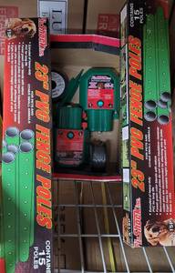 lot 222 image: FI-SHOCK ELECTRIC FENCE ENERGIZERS, WIRE, AND POLES AS SHOWN.