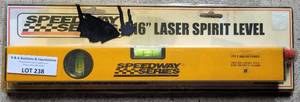 lot 238 image: SPEEDWAY SERIES 16 LASER SPIRIT LEVEL IN UNOPENED PACKAGE AS SHOWN.