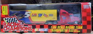 lot 245 image: 1997 RACING CHAMPIONS TERRY LABONTE 164 SCALE DIE CAST RACING TEAM TRANSPORTER IN PACKAGE AS SHOWN.