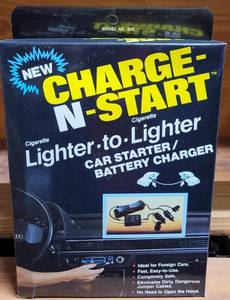 lot 258 image: CASE OF 48 CHARGE-N START LIGHTER TO LIGHTER CAR STARTERBATTERY CHARGER MODEL 808 IN BOXES AS SHOWN. (YOUR BID X 48)