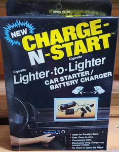 lot 287 image: CASE OF 48 CHARGE-N START LIGHTER TO LIGHTER CAR STARTERBATTERY CHARGER MODEL 808 IN BOXES AS SHOWN. (YOUR BID X 48)
