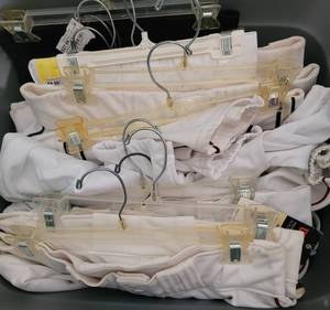lot 323 image: LOT OF 12 BASEBALL UNIFORM PANTS IN ASSORTED SIZES AS SHOWN. (YOUR BID X 12)