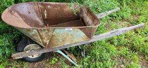 lot 341 image: METAL WHEELBARROW AS SHOWN.
