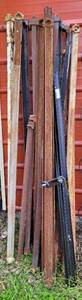 lot 356 image: VINTAGE IRON BED RAILS AS SHOWN.
