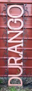 lot 357 image: HEAVY WROUGHT IRON CUSTOM MADE DURANGO GATE AS SHOWN.