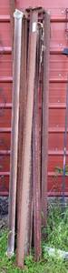 lot 358 image: VINTAGE IRON BED RAILS AS SHOWN.