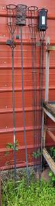 lot 359 image: LOT OF 4 TIKI LANTERN METAL STANDS AS SHOWN. (YOUR BID X 4)