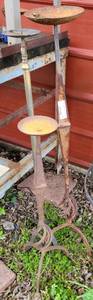 lot 369 image: LOT OF 3 METAL CANDLE HOLDERS AS SHOWN.