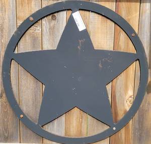 lot 398 image: METAL TEXAS STAR STYLE WALL DECOR AS SHOWN.
