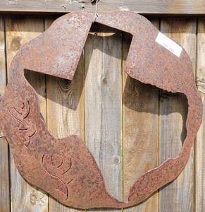 lot 399 image: TEXAS MAP METAL WALL DECOR AS SHOWN.