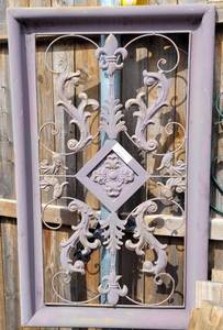 lot 414 image: METAL WALL ART  DECOR IN STYLE SHOWN.